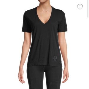 Zadig & Voltaire Wassa Holes Stamp T-Shirt Black sz XS